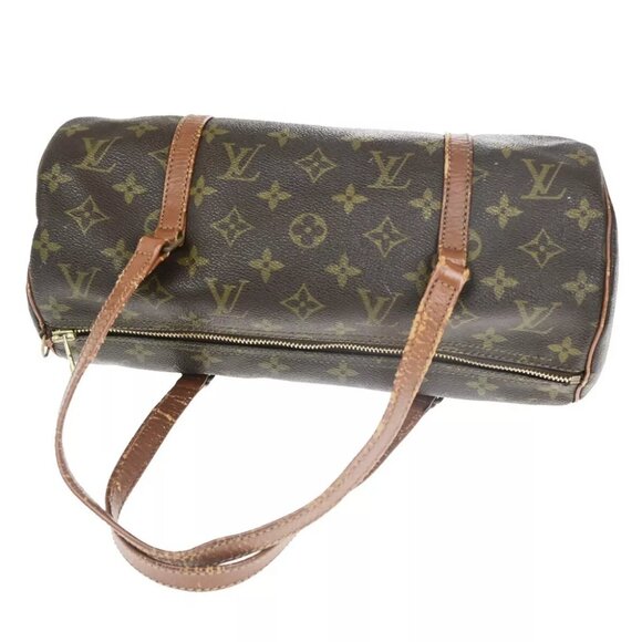 LOUIS VUITTON Logo PAPILLON 30 Hand Bag Monogram Leather Brown M51365 66HC021 - Picture 5 of 16